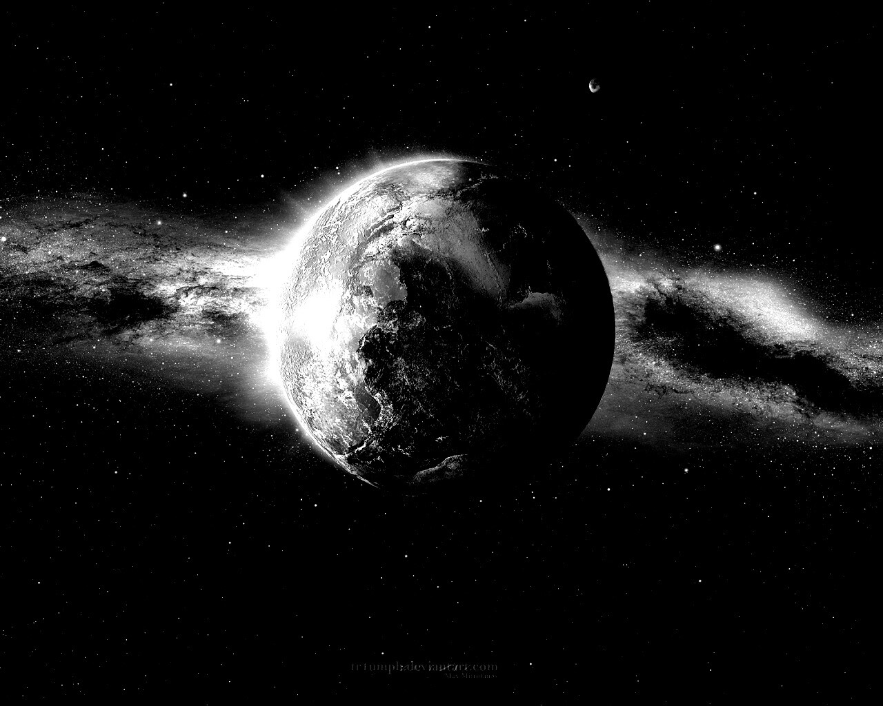 черно белая планета фото