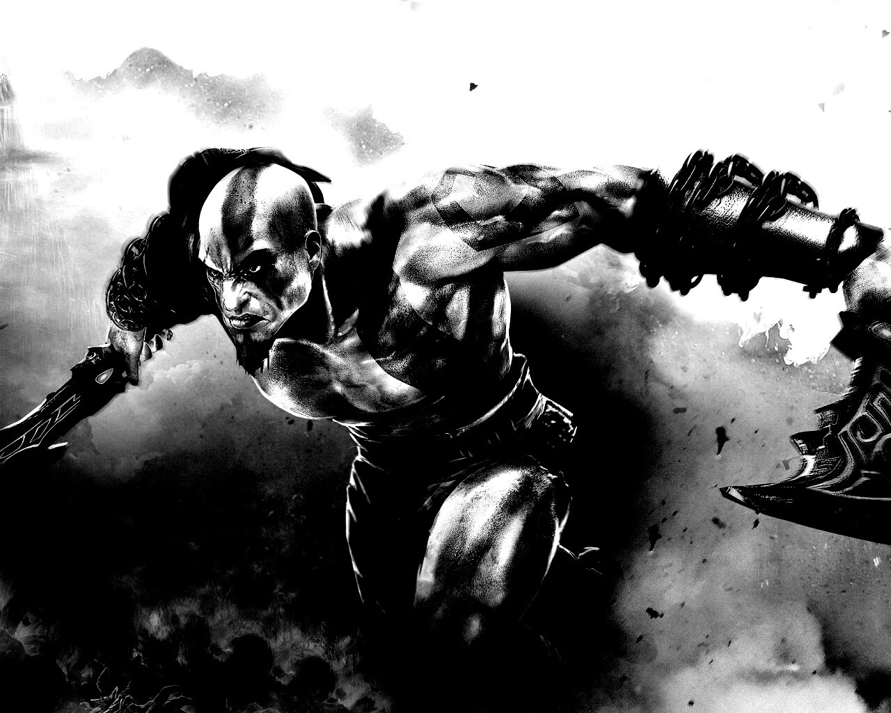 Герой игры God of War обои