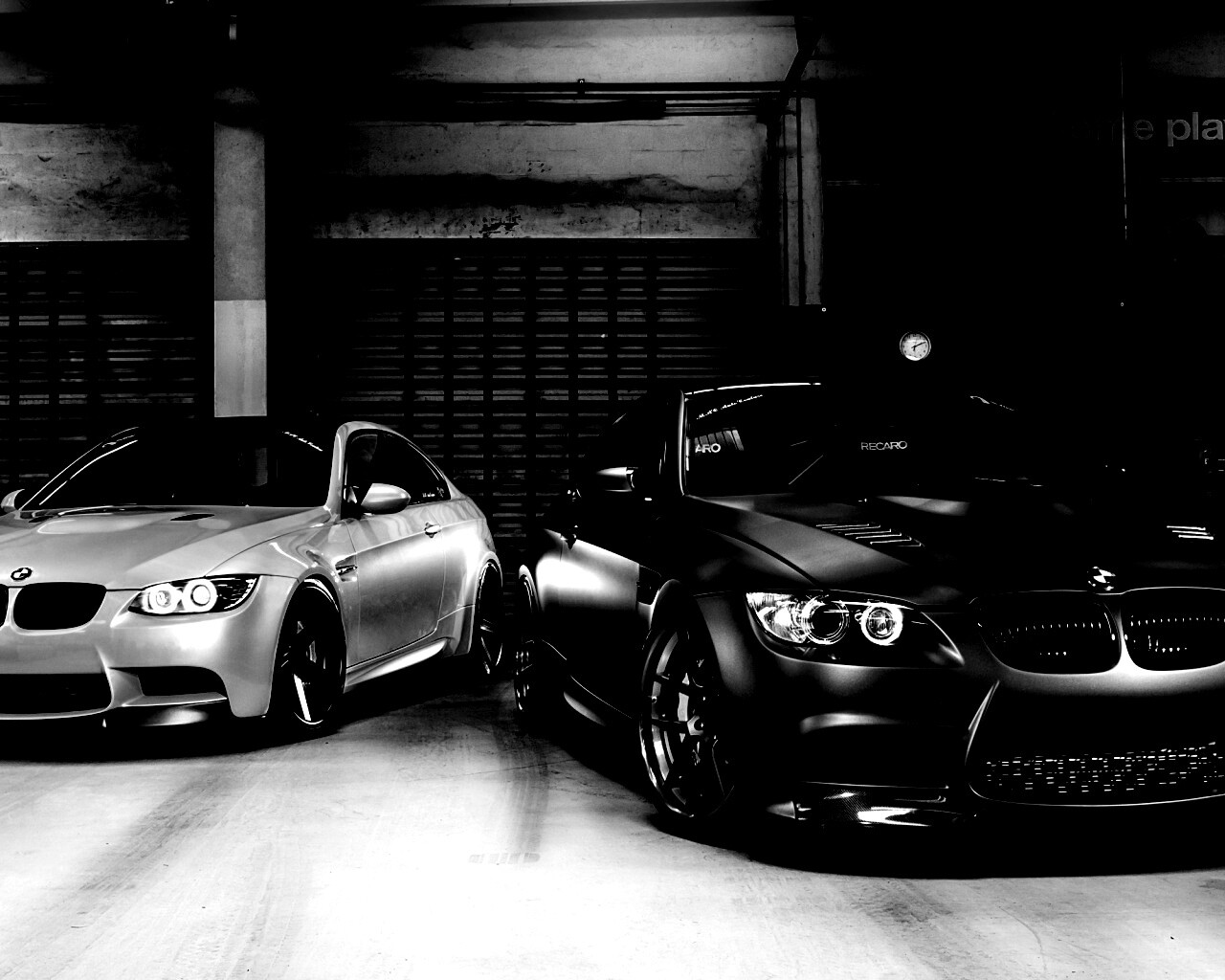 Черный и зеленый BMW M3 обои