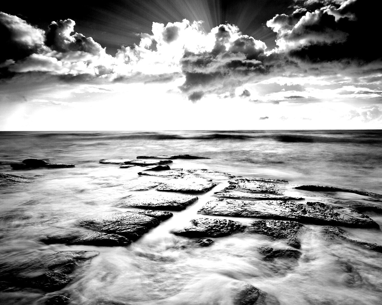 Море в HDR обои