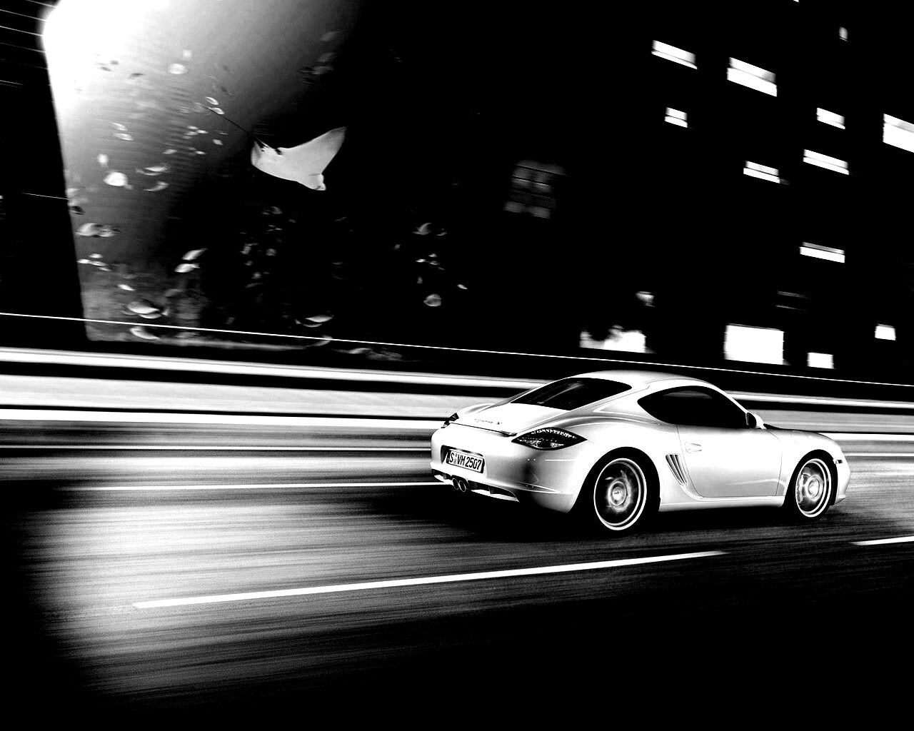 Porsche на трассе обои