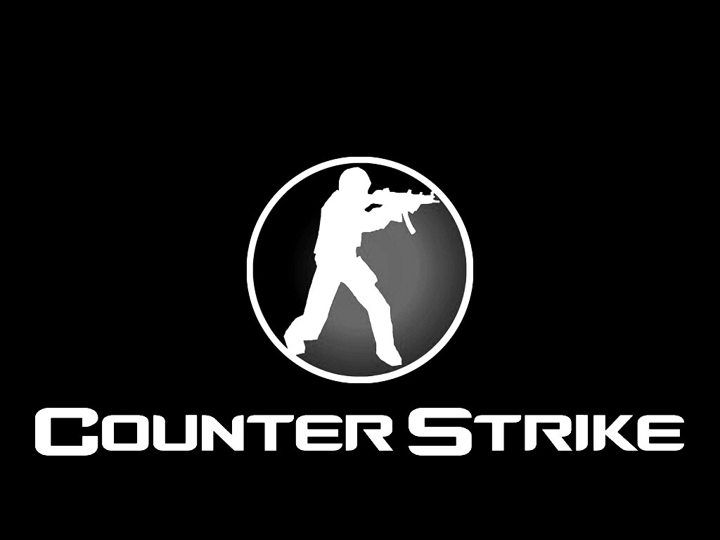 Логотип Counter Strike на черном фоне обои