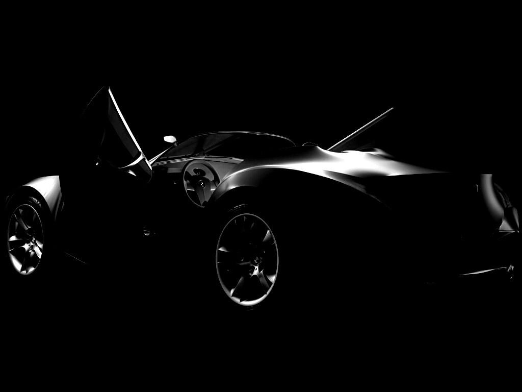 Автомобиль с распахнутыми дверцами обои