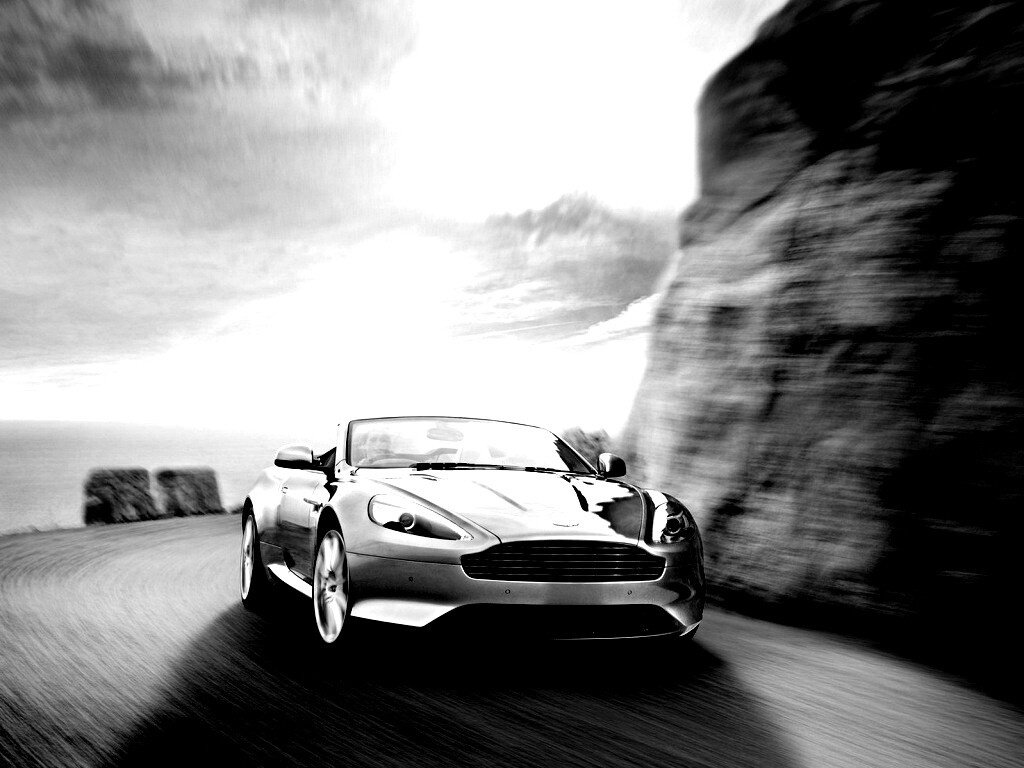 Aston Martin на повороте обои