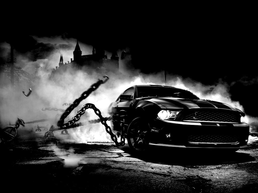 Ford Mustang рвёт цепи обои