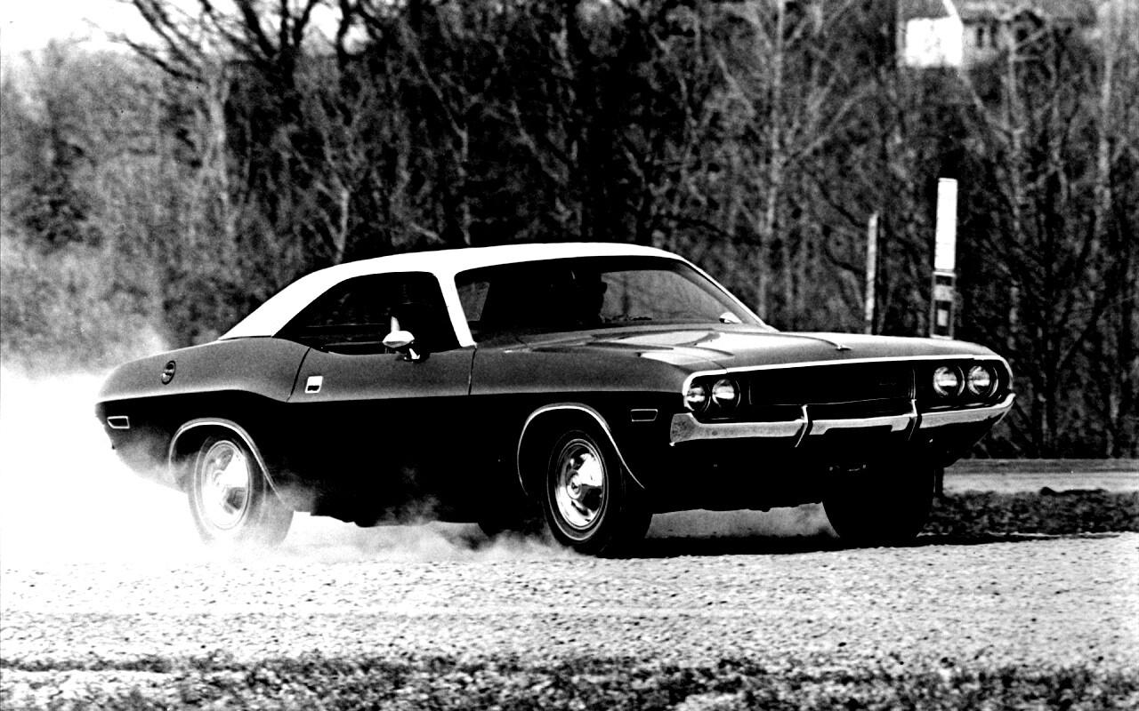 Черно-белое фото Dodge обои