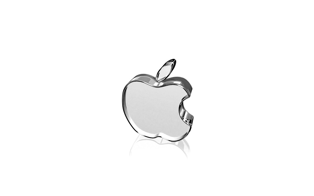 Стеклянный логотип Apple обои