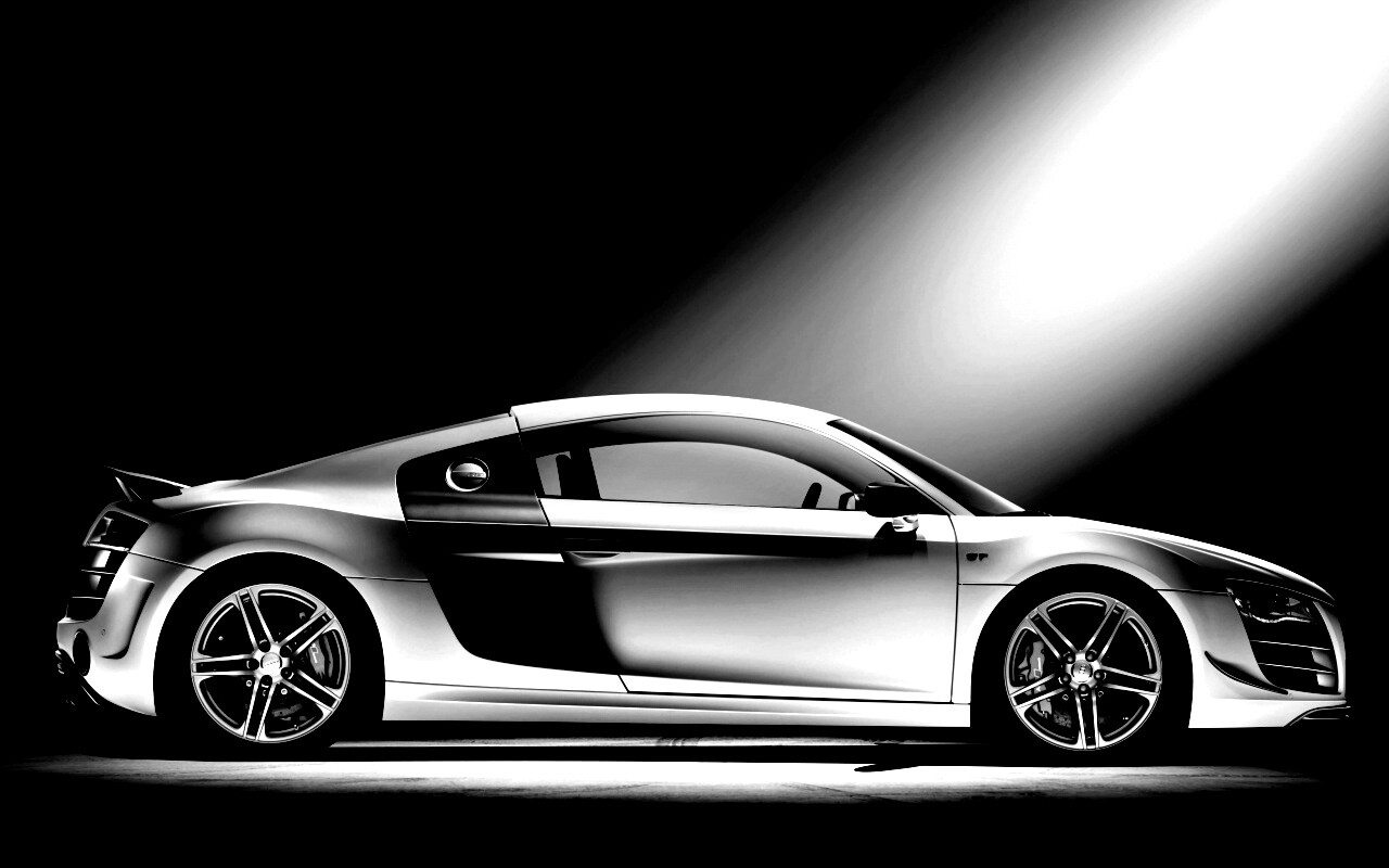 Audi R8 вид сбоку обои