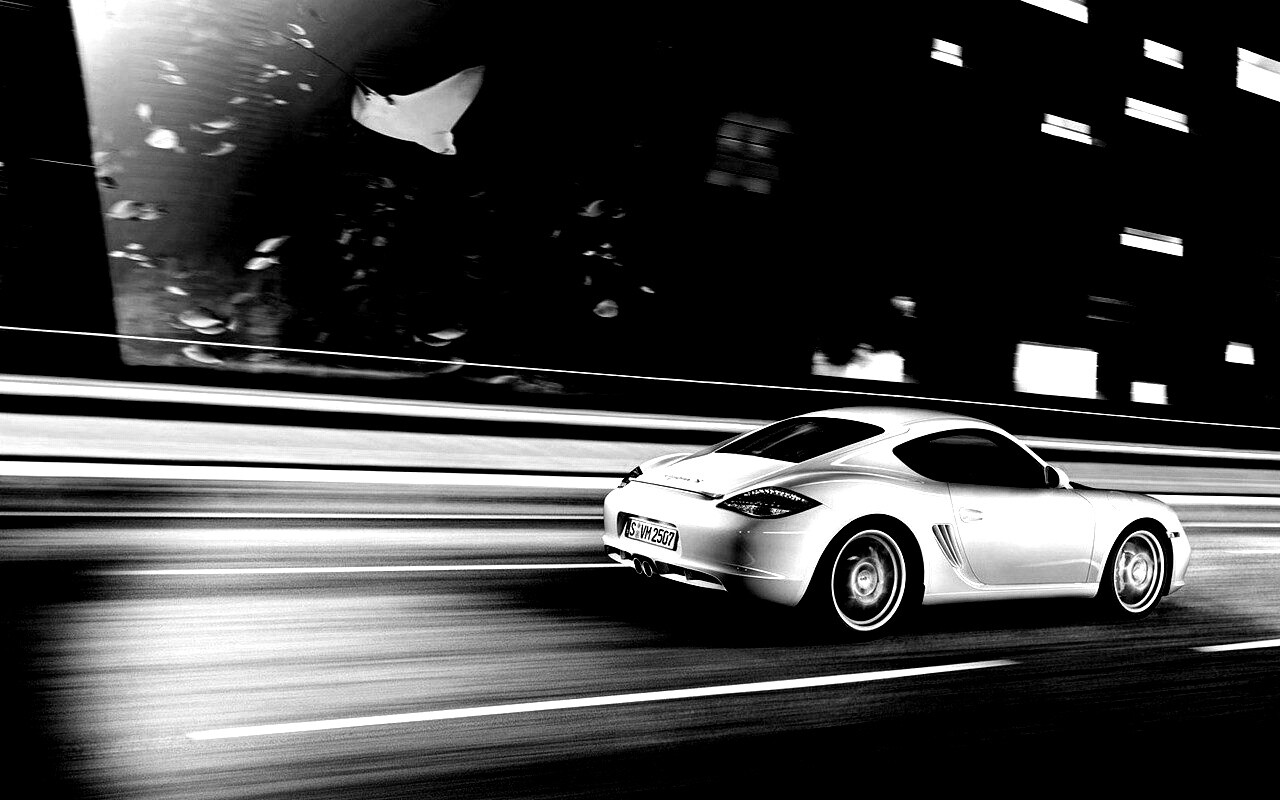 Porsche на трассе обои