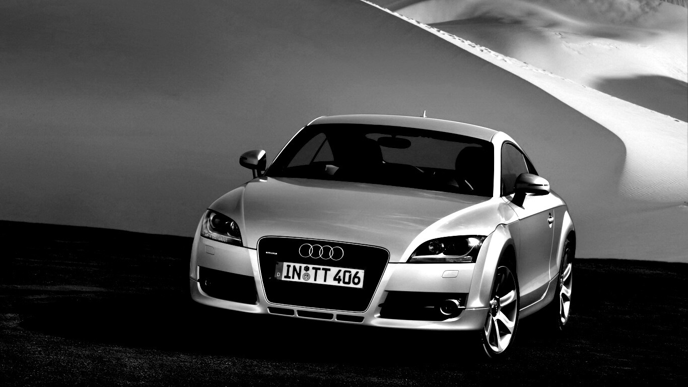 Audi TT на фоне снега обои