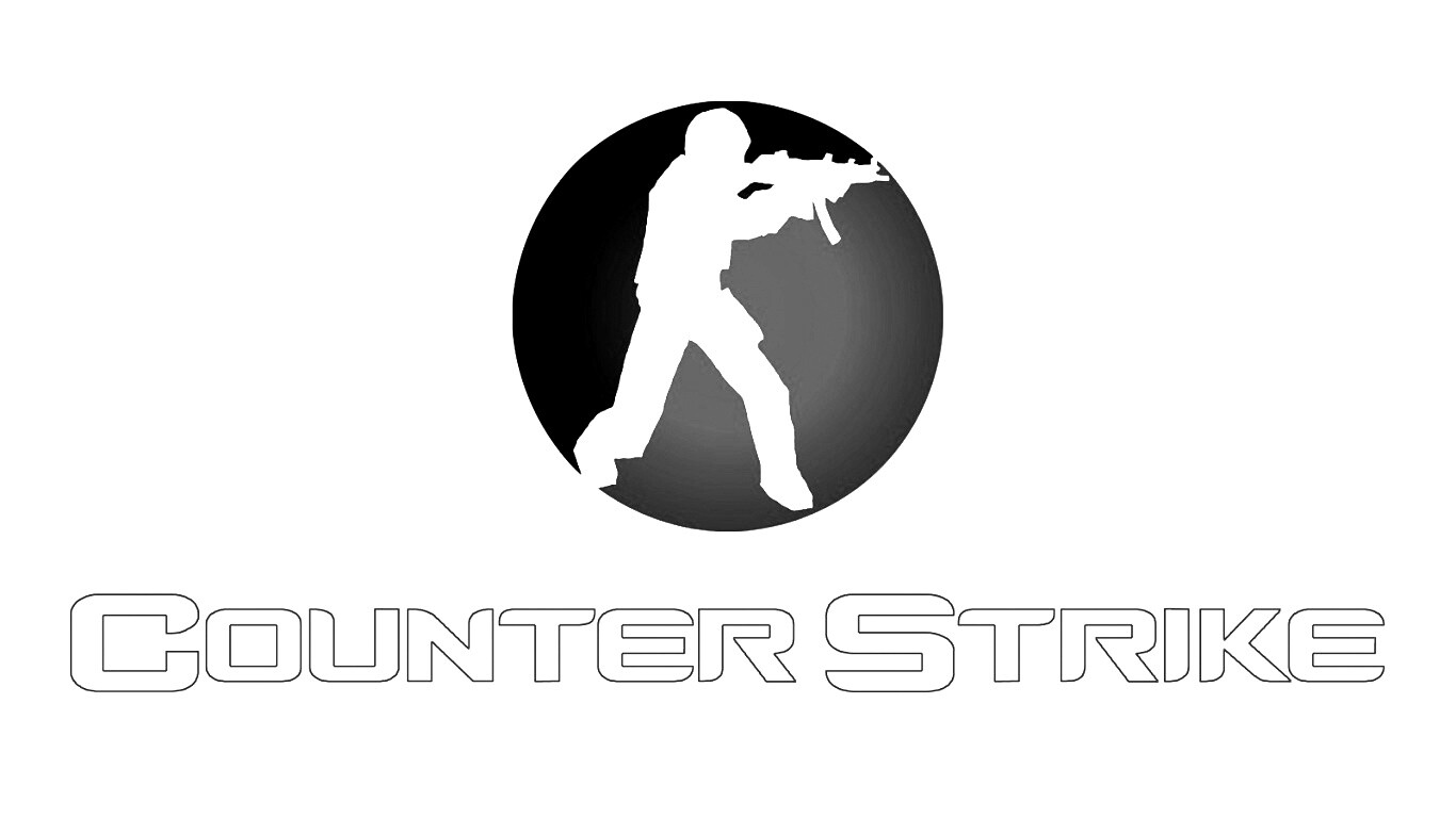 Логотип Counter Strike на белом фоне обои