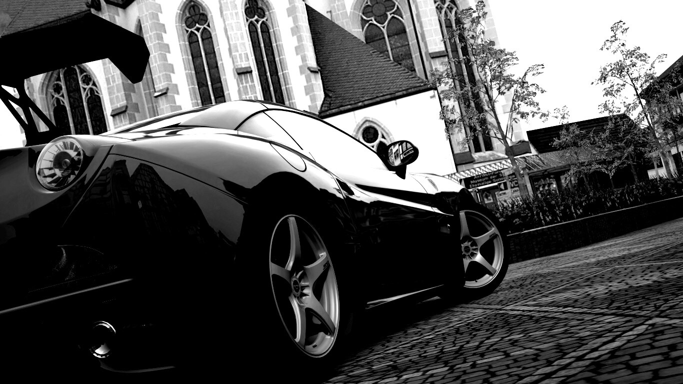 Ferrari на мостовой обои