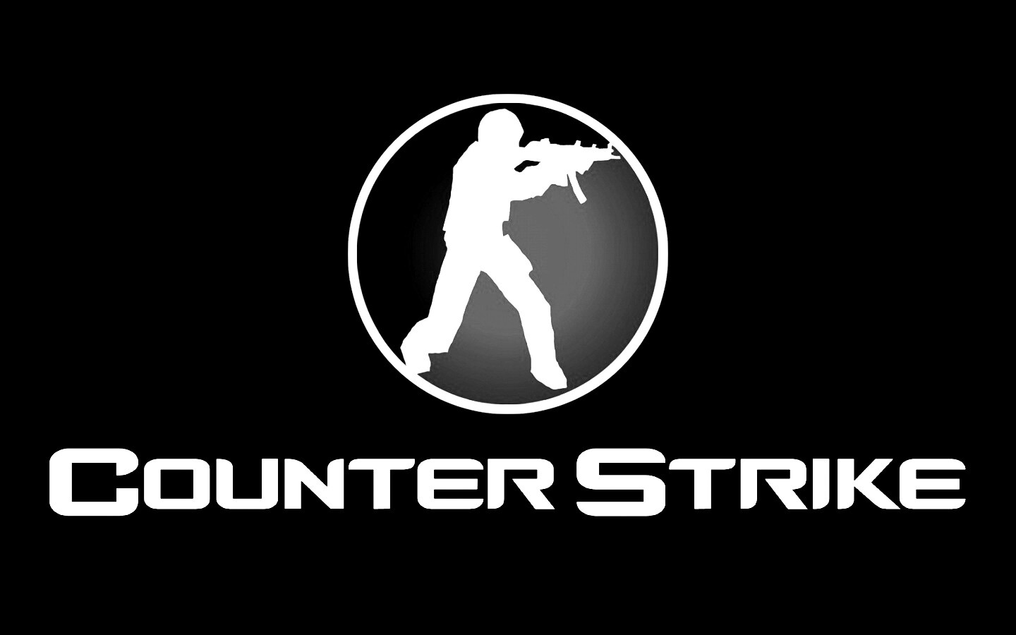 Логотип Counter Strike на черном фоне обои