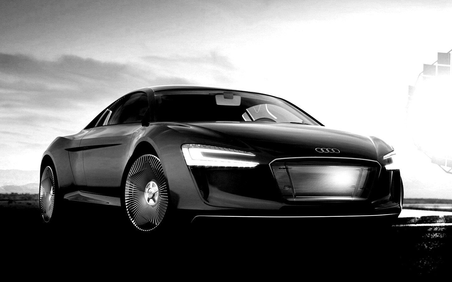 Красный автомобиль Audi обои