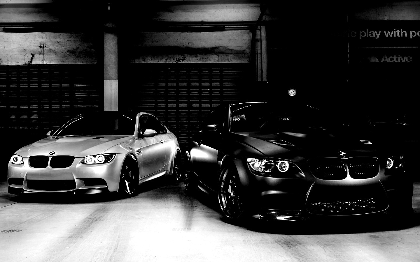 Черный и зеленый BMW M3 обои