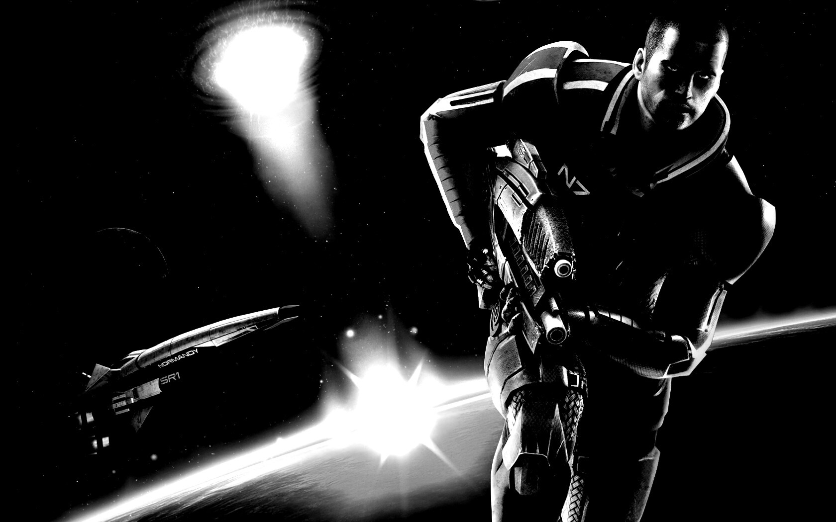 Шепард из вселенной Mass Effect обои