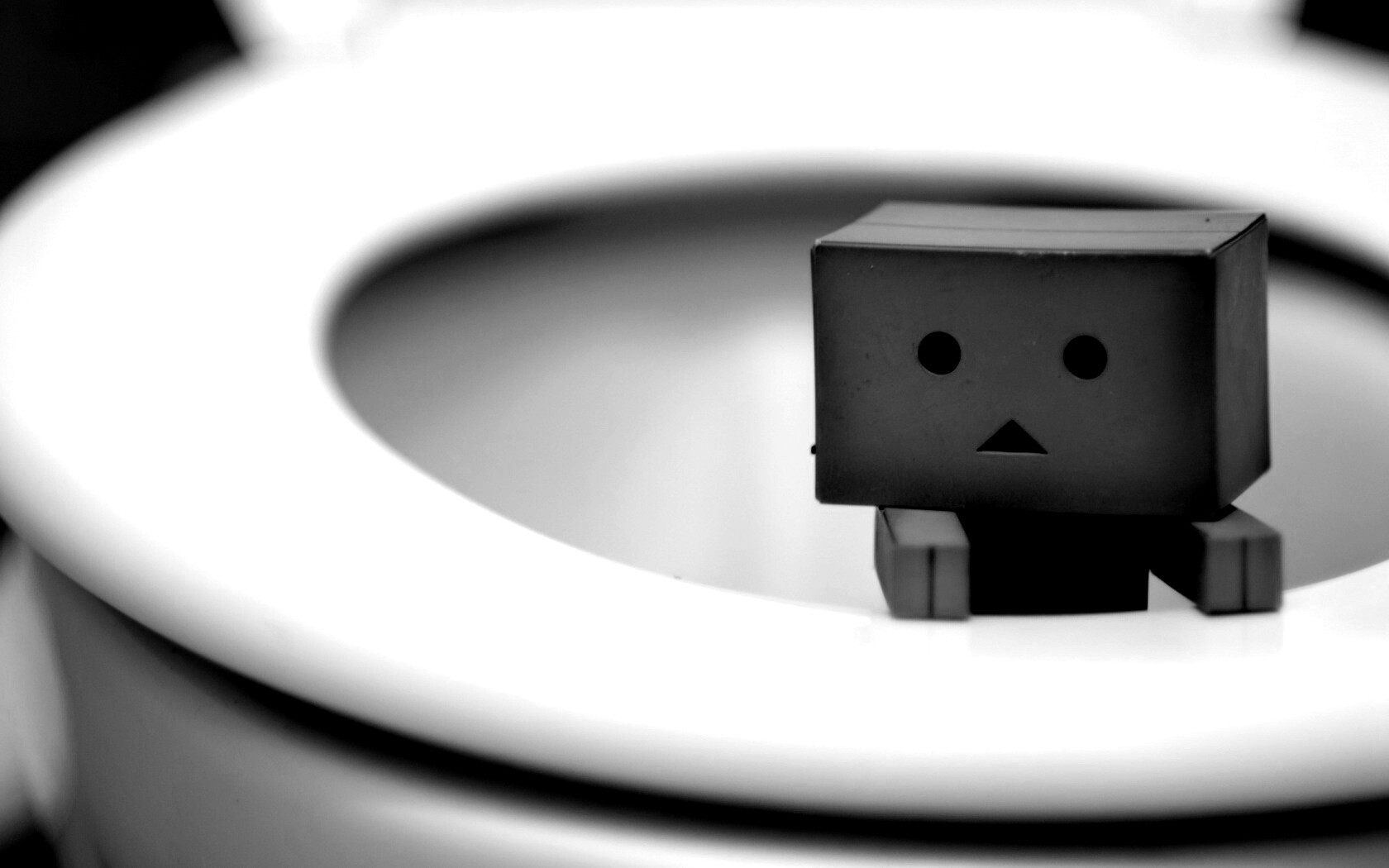 Danbo в унитазе обои