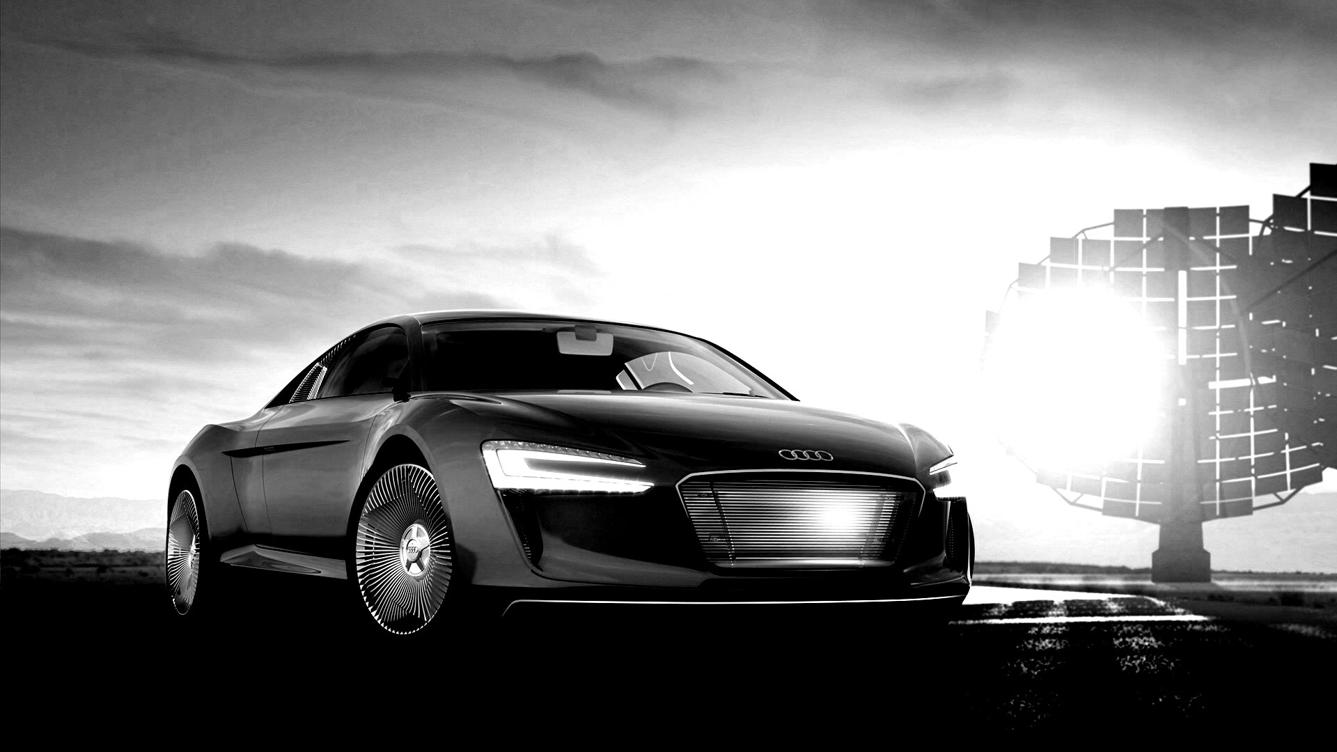 Красный автомобиль Audi обои