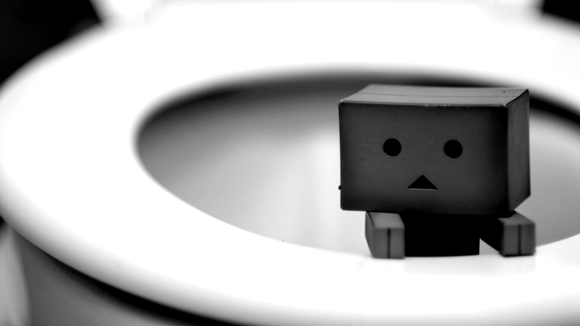 Danbo в унитазе обои