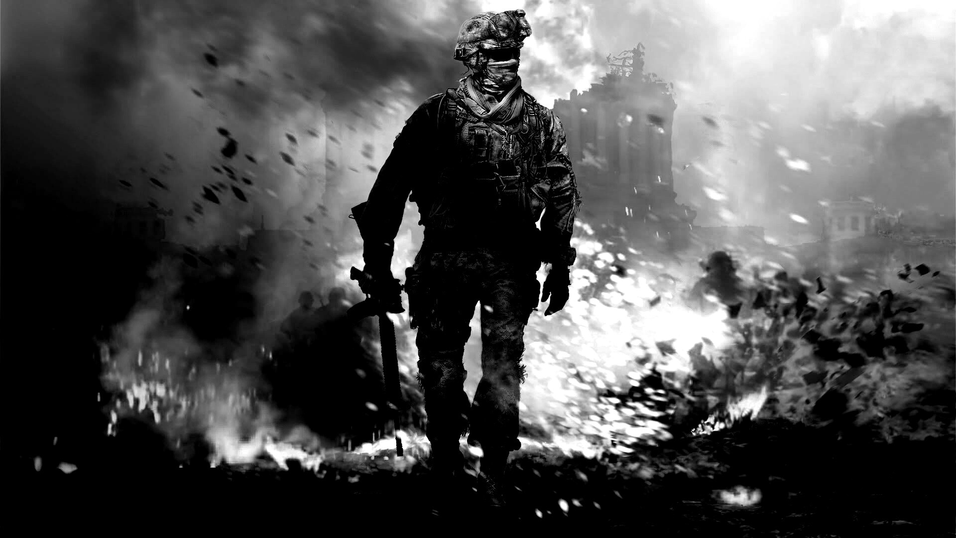 Солдат из modern warfare 2 обои
