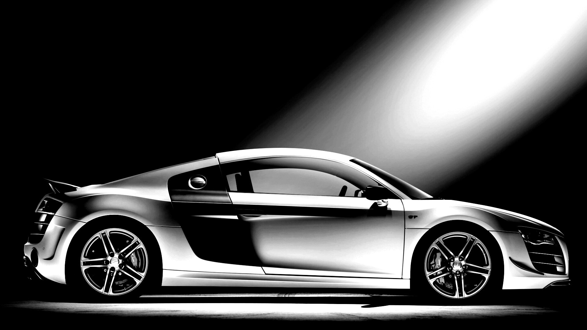 Audi R8 вид сбоку обои