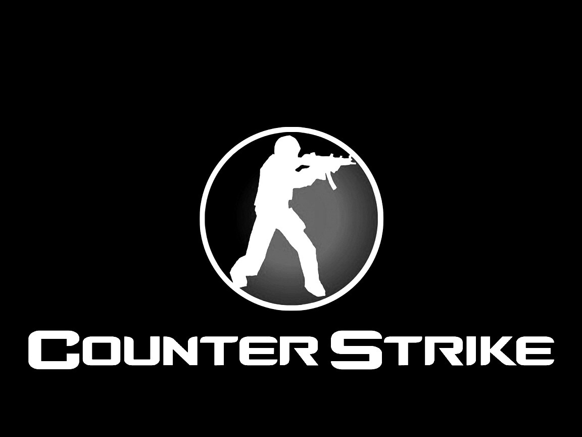 Логотип Counter Strike на черном фоне обои