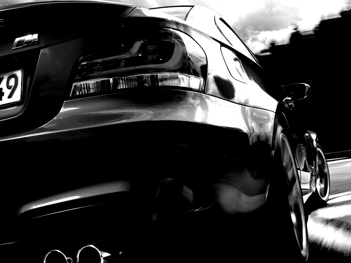 BMW входит в поворот на треке обои