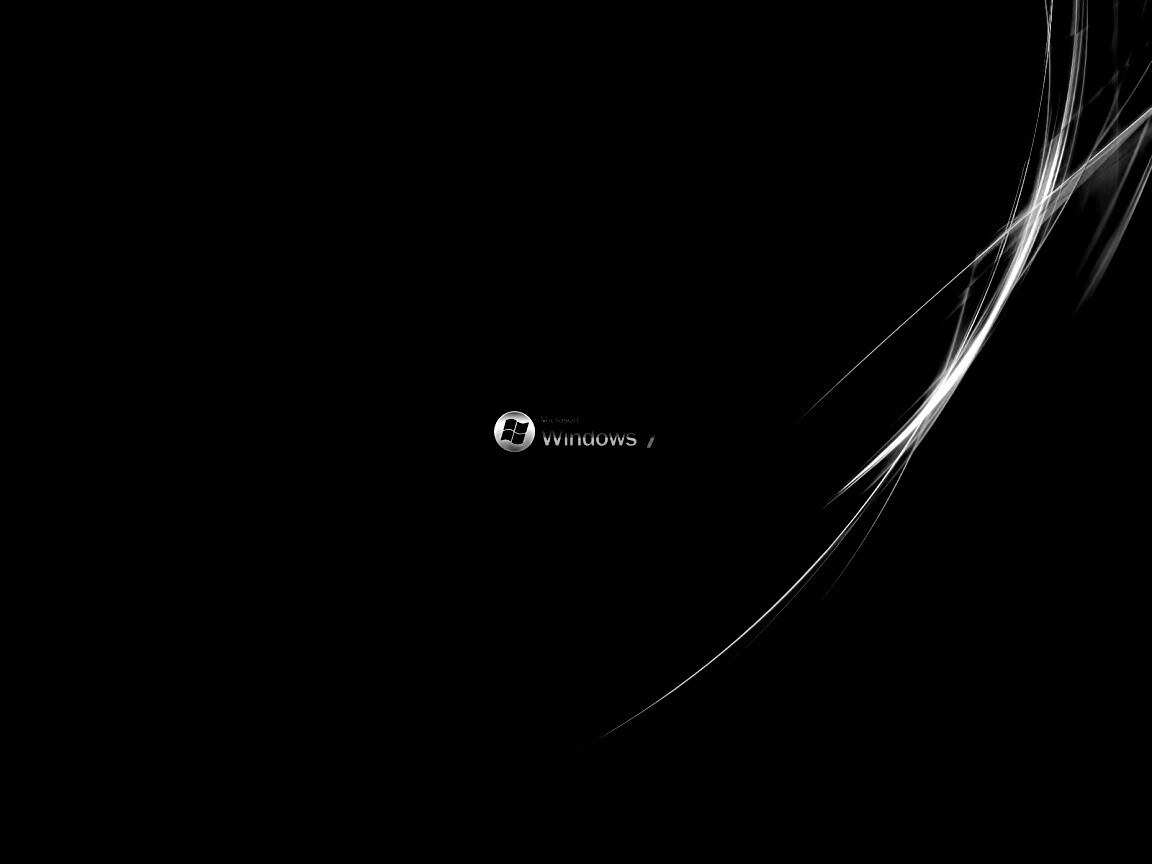 Темный фон Windows 7 обои