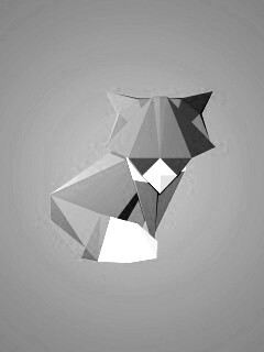 Origami fox обои