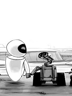 WALL-E и Ева обои