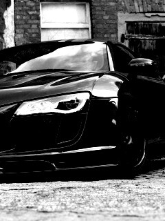Черная Audi R8 обои
