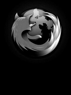 Логотип Firefox в синих тонах обои