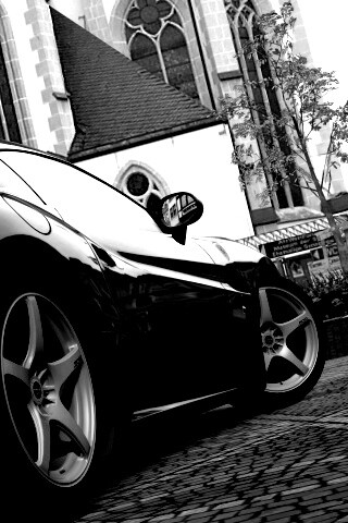 Ferrari на мостовой обои