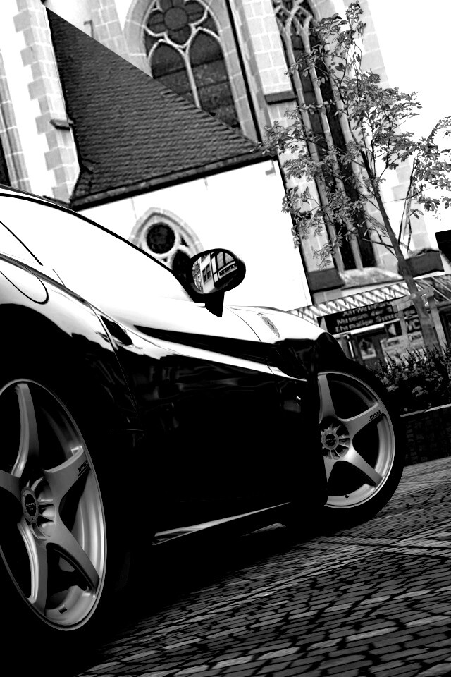 Ferrari на мостовой обои