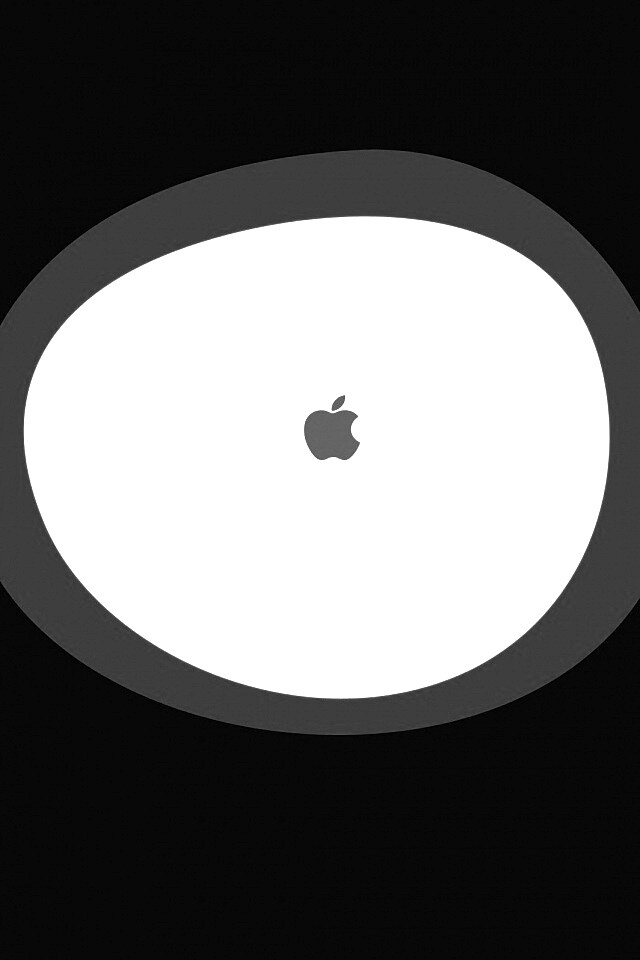 Apple в белом круге обои