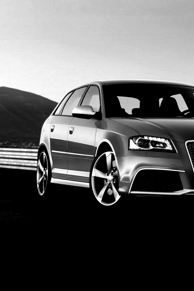 Красная Audi RS3 спереди обои