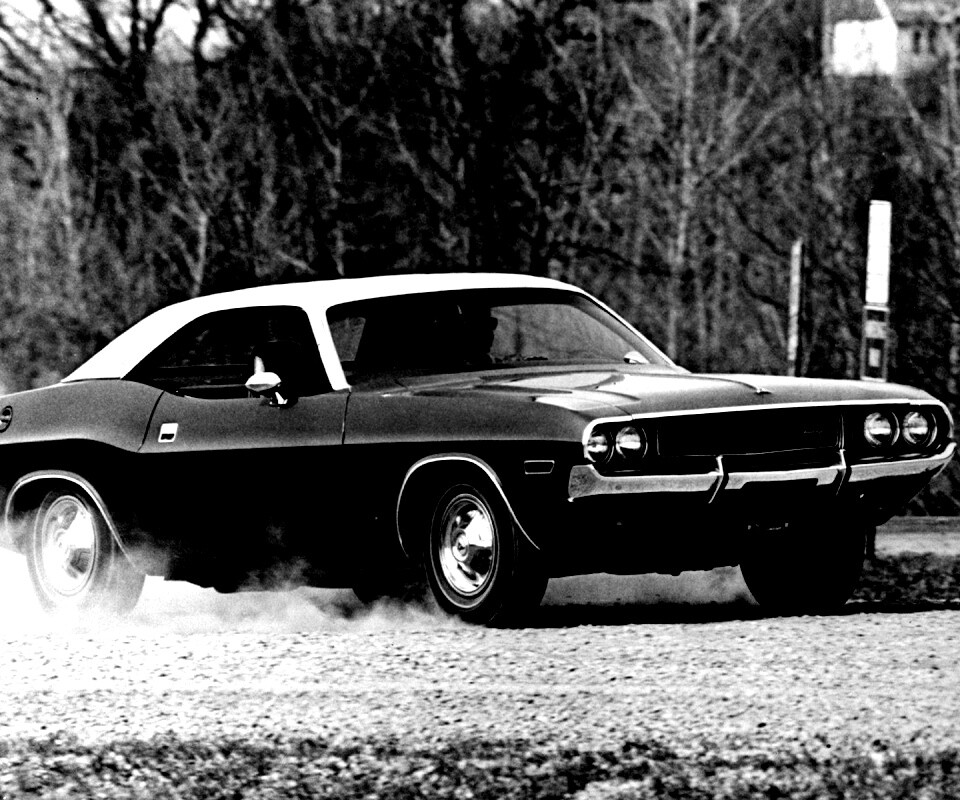 Черно-белое фото Dodge обои