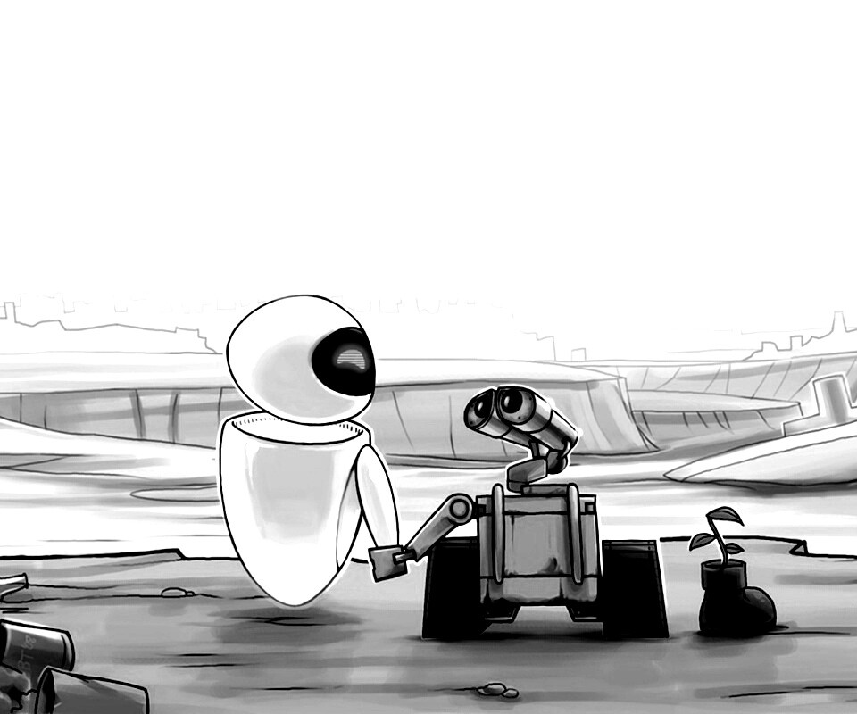 WALL-E и Ева обои