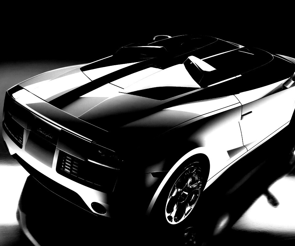 Светло-Серый Lamborghini (Сзади) обои