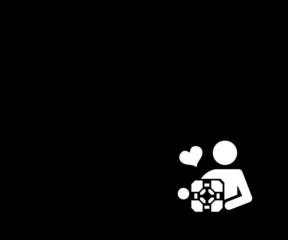 Ты и твой companion cube обои