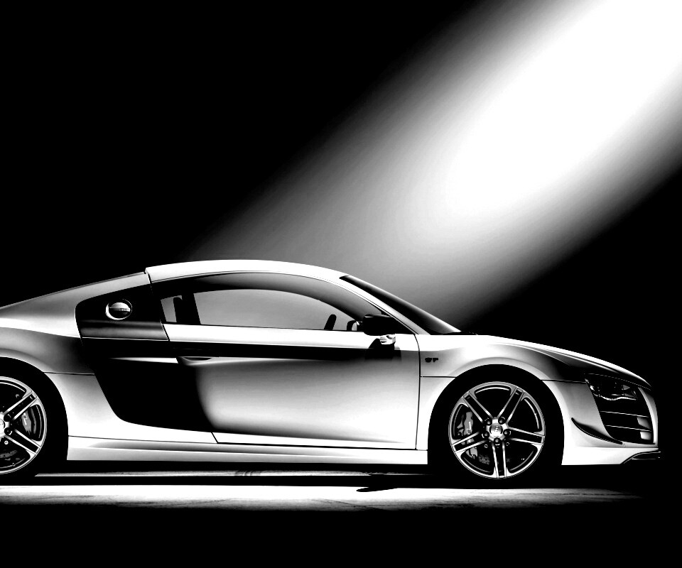 Audi R8 вид сбоку обои