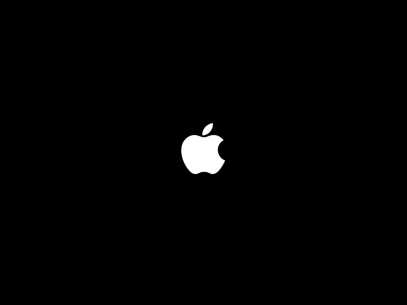 Логотип Apple на черном фоне обои