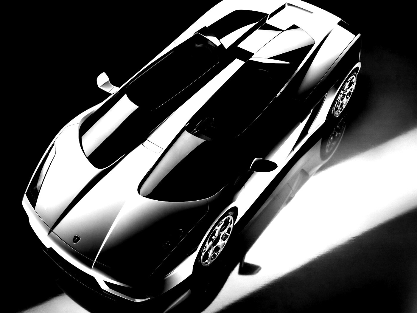 Светло-серый Lamborghini обои