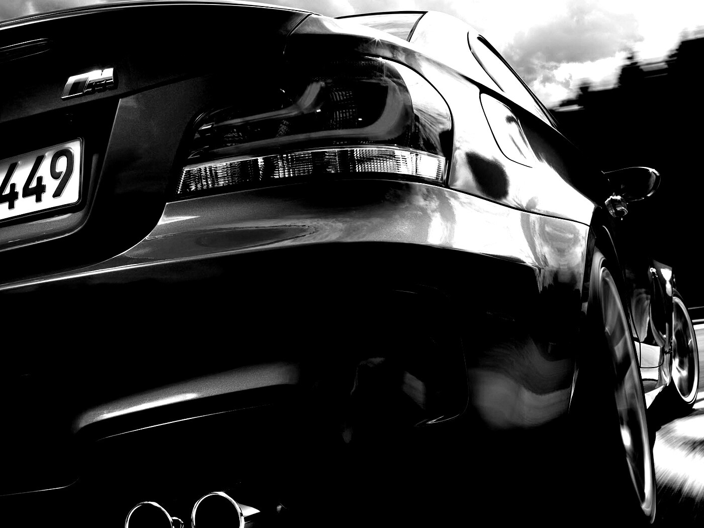 BMW входит в поворот на треке обои