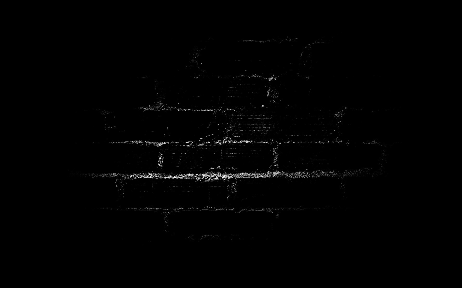 Затемненная кирпичная стена обои