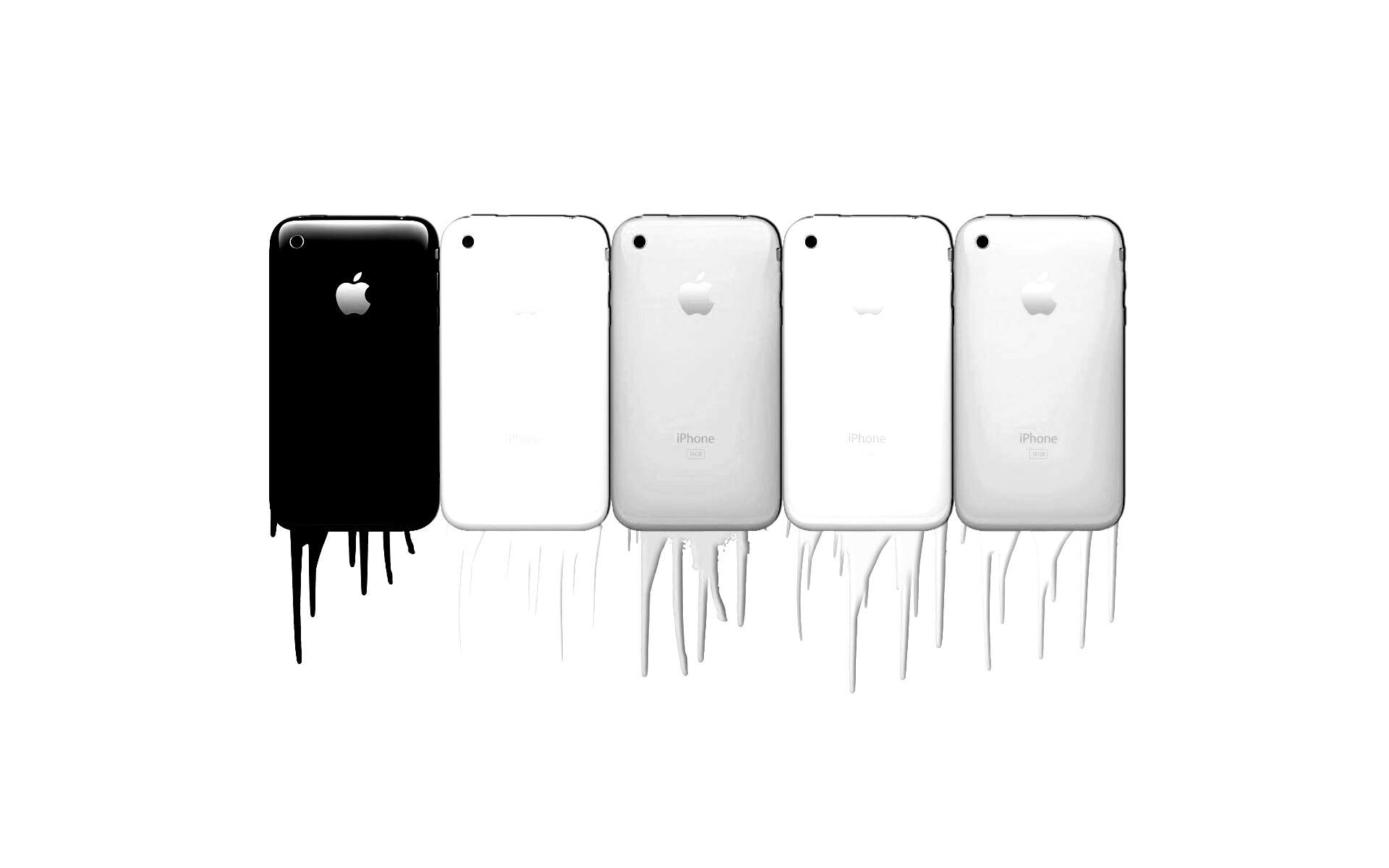 iPhone в разных цветах обои