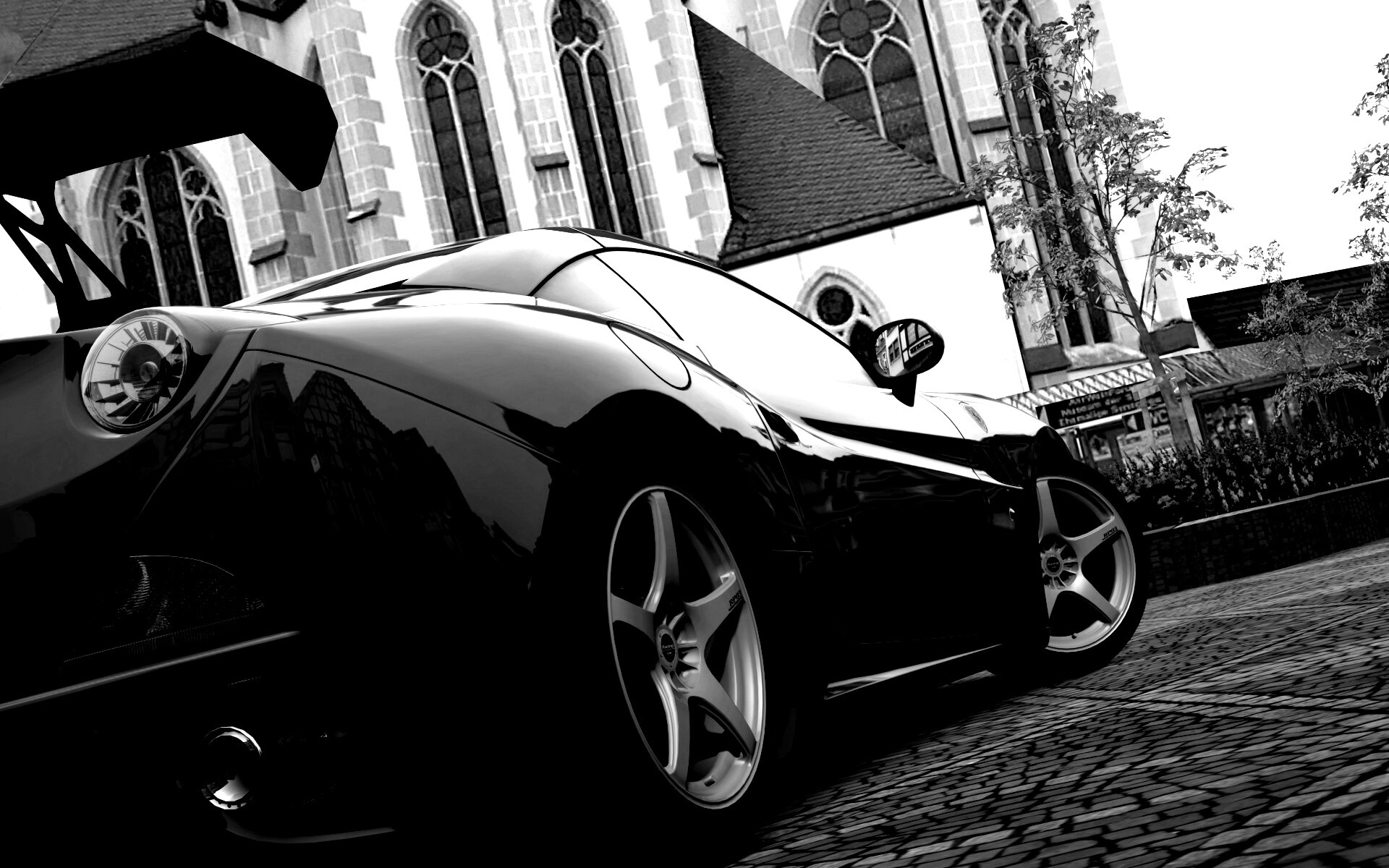 Ferrari на мостовой обои