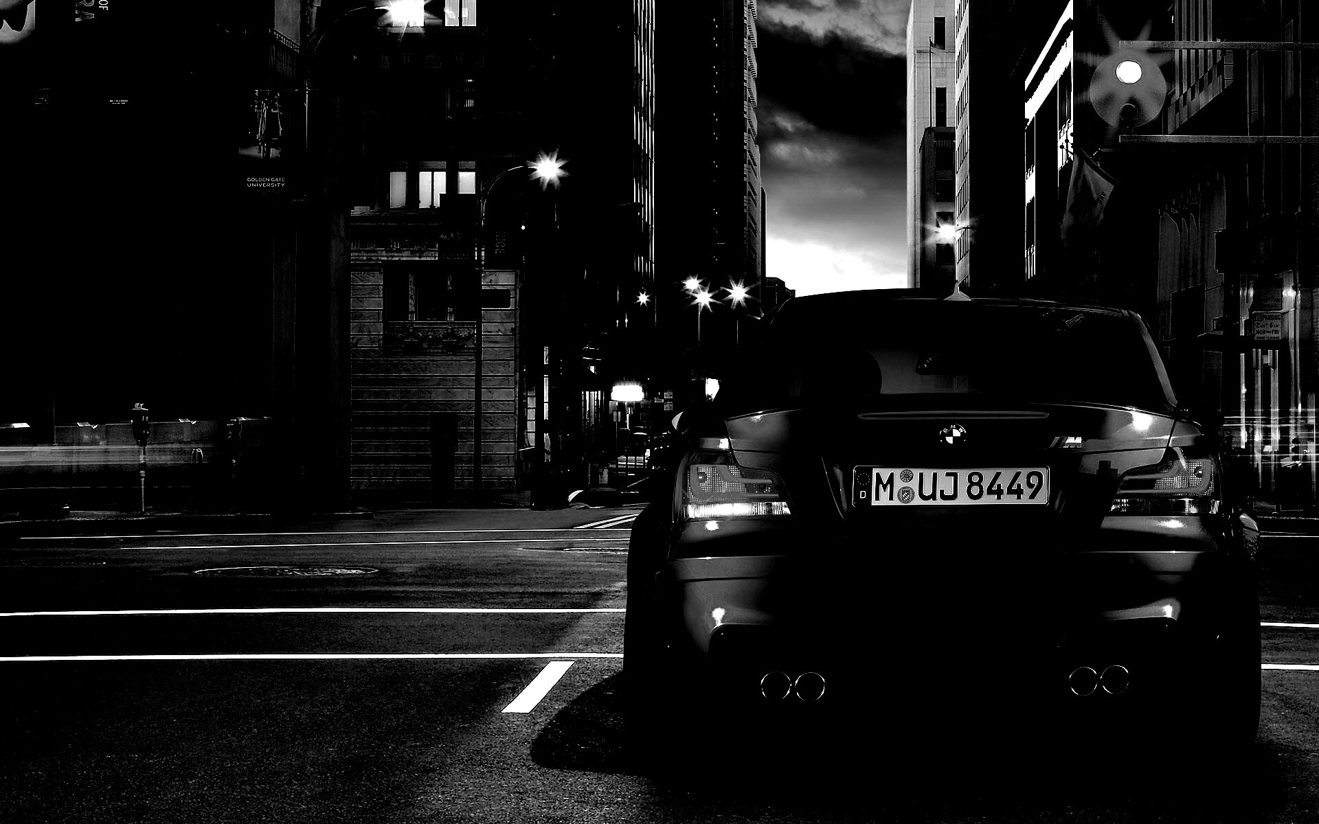 BMW M1 на улицах города обои