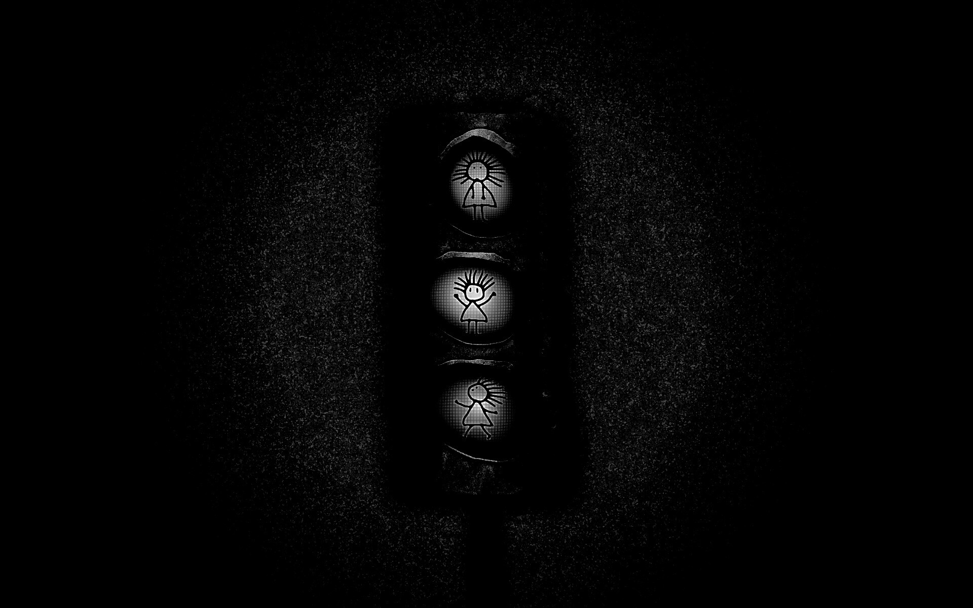 Нарисованный светофор обои