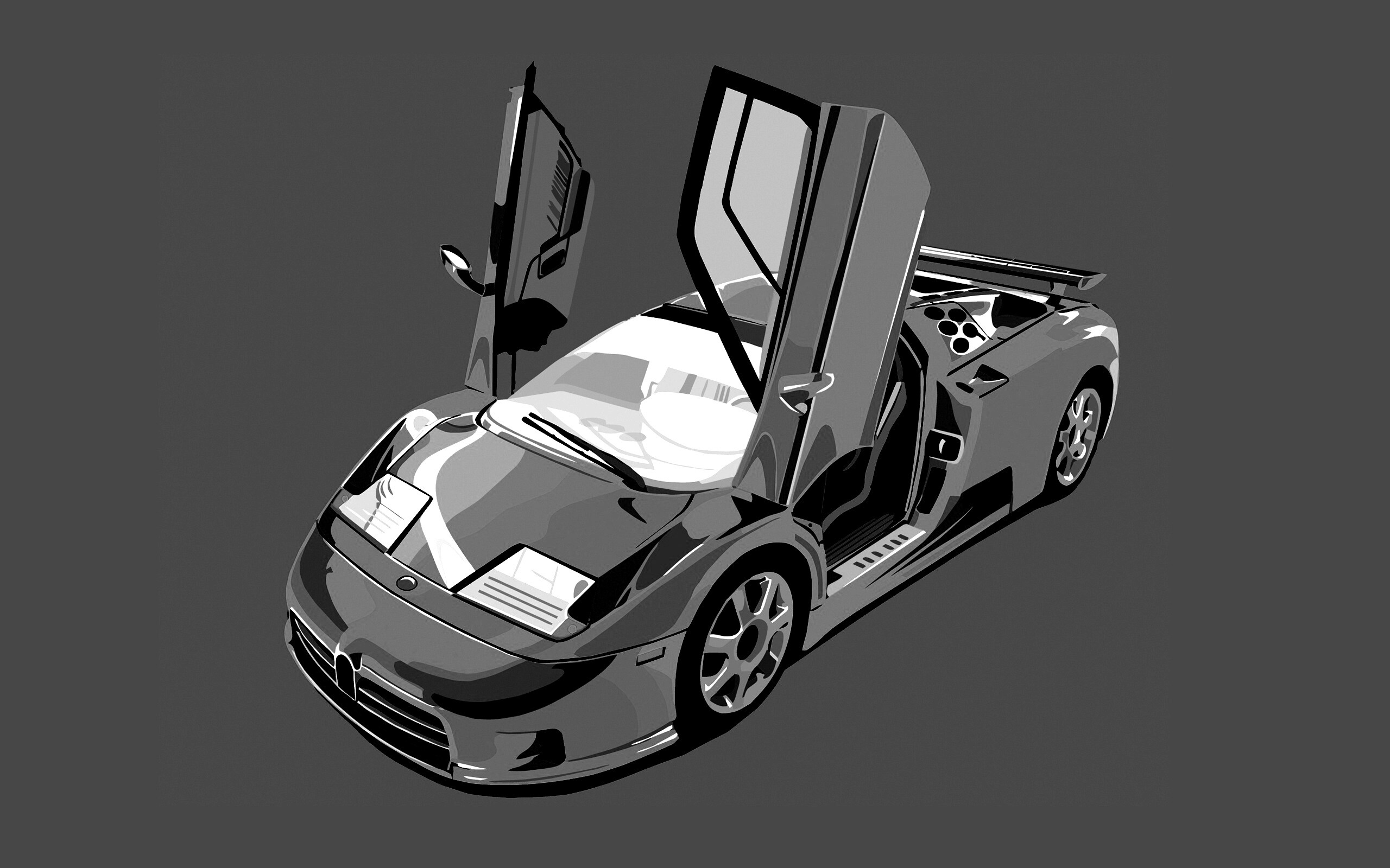 Bugatti EB 110 в векторе обои